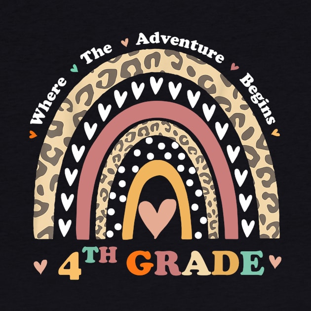 Back To School 4th Grade Where The Adventure Begins Rainbow by Brodrick Arlette Store